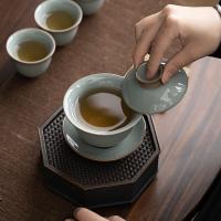 苏氏陶瓷（SUSHI CERAMICS） J0629 哥窑功夫茶具陶瓷泡茶壶三才盖碗茶杯茶洗六君子大套组礼盒装 整套茶具 (单位:套)