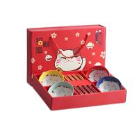 典小圣 DXS-WK03 餐具套装 四碗四筷 招财猫  （单位:套）