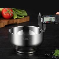 美厨（MAXCOOK） MCWA9624 不锈钢碗 18CM  (单位：个 )银白色