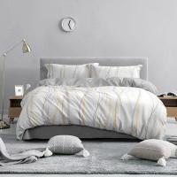水星家纺（MERCURY） 印花磨毛 DH指尖律动四件套 被套200*230cm床单230*250cm枕套48*74cm*2 （单位:套）