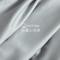 梦洁家纺 长绒棉 三件套 床套 180*200cm+枕套50*70cm 冰河灰 (单位:套)