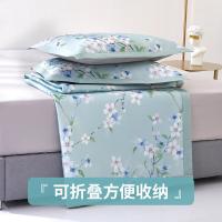 老席匠 冰丝凉席两件套 盛夏繁花 90*200cm (单位:套) 蓝色