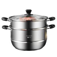 美厨（MAXCOOK） 304不锈钢复底双层蒸锅 MCZ1536 外径34cm；总高32cm；总长45cm 1个/箱 (单位:个)