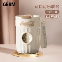 格沵（GERM） 可口可乐联名款保温杯 徽章系列 随手杯 400ML-9.5*13CM (单位:个) 雪融白