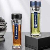富光（FUGUANG） 玻璃杯 G2213-SH-400K 400ML 1个/盒 (单位:个) 新老包装随机发货 黑色/蓝色颜色随机
