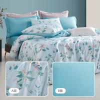 梦洁家纺 纯棉印花四件套 素简花时 1010193258 被套200*230cm；床单230*245cm；短枕套50*70cm*2 (单位:套) 新老包装随机