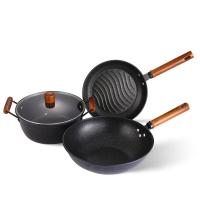 贝格帝 BGD-CTJ26 德曼尼麦饭石锅具套装 炒锅30cm 汤锅26cm 煎锅26cm （单位：套)