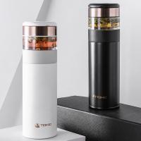 特美刻（TOMIC） 陶瓷内胆 茶水分离保温杯配银茶隔 TW60051Y 370ML 黑色（单位：个）