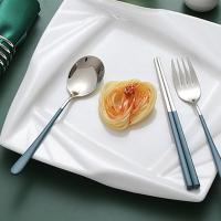 艾逸瑶选 CJ-21020 托图加304不锈钢餐具三件套 勺子+叉子+筷子 新旧包装随机发货 (单位:套)