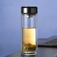 希诺 XN-6712 双层玻璃杯 360mL (单位: 个)本色