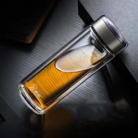 希诺 XN-6712 双层玻璃杯 360mL (单位: 个)本色
