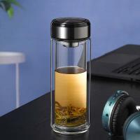 希诺 XN-6712 双层玻璃杯 360mL (单位: 个)本色