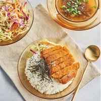 艾逸瑶选 CJ-21133 铂萃系列高硼硅玻璃餐具7件套A 5.5寸双耳碗*2+7寸盘*3+270ML九棱杯*2 琥珀色 新旧包装随机发货 (单位:套)