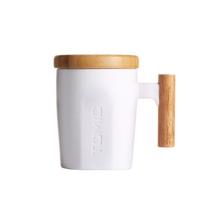 特美刻（TOMIC）  TCL1329 陶瓷杯带盖咖啡杯 400ML （单位：个） 白色