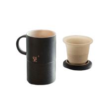 万仟堂 望杯 陶瓷杯 500ml （单位:个） 黑铁釉