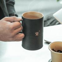 万仟堂 望杯 陶瓷杯 500ml （单位:个） 黑铁釉