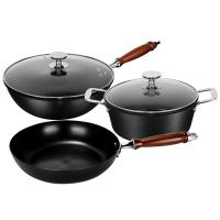 温仑山（VELOSAN） 锅具套餐 VE1204 锅具 炒锅32/9.5cm+汤锅24/10cm+煎锅28/6.5cm （单位:套）