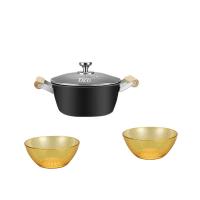 EKCO EK-JZTTGAMD2DZX/KZ 极之铁汤锅+SN晶尊系列餐具豪华2件套 22cm+大碗*2 （单位:套）