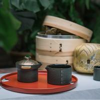 万仟堂 蒸蒸日上 陶瓷茶具套装 1壶1海2杯1茶巾(单位：套) 星砂釉