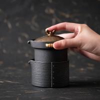 万仟堂 蒸蒸日上 陶瓷茶具套装 1壶1海2杯1茶巾(单位：套) 星砂釉