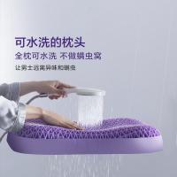 翼眠 蝶翼型 深睡格子TPE无压枕 男士专用枕 62*31*11/12cm(单位：个) 紫色