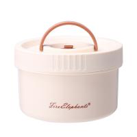 火象（Fire elephants） 吉祥三宝保鲜盒 套装 HXB-FH158 700ml*3 40套/箱 (单位:套) 米白色