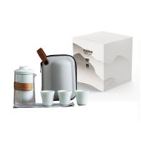艾逸瑶选 CJ-21056 逸出行快客杯套装 内胆茶泡*1+杯*3+玻璃茶海*1+茶巾*1+旅行包*1（单位：套）