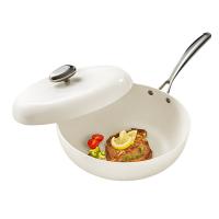 温仑山（VELOSAN） 鹅卵石VE1106B 不粘炒锅 32cm 白色（单位：个）