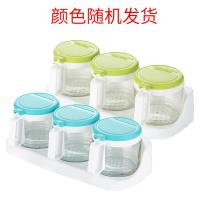 茶花（CHAHUA） 6016 圆形玻璃调味瓶 300ML*3（单位：套） 新老包装颜色随机发货