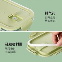 艾逸瑶选 CJ-21121 晶萃高硼硅玻璃饭盒2件套B 640ml*1+1040ml隔断*1（附叉勺）  (单位:盒)   新老包装随机发货