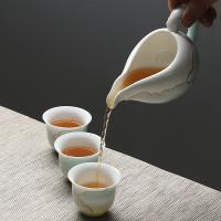 苏氏陶瓷（SUSHI CERAMICS） 忆荷陶瓷 功夫茶具套装 茶杯50ml*6/茶漏*1/茶海180ml*1/壶承100ml*1/茶壶210ml*1(单位：套)