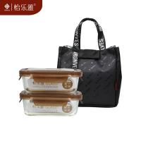 怡乐雅 YLY-CF-002 高硼硅玻璃保鲜盒两件套 650ml*2 (单位:套)