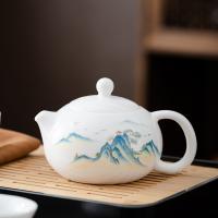 贝格帝 BGD-YZY12 臻品羊脂玉瓷茶具套装 西施壶180ml 品茗杯40ml 公道杯200ml 茶滤组8cm*5cm 干泡盘31.5cm*18cm 皮包38cm*12cm （单位：套） 颜色随机