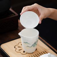 贝格帝 BGD-YZY12 臻品羊脂玉瓷茶具套装 西施壶180ml 品茗杯40ml 公道杯200ml 茶滤组8cm*5cm 干泡盘31.5cm*18cm 皮包38cm*12cm （单位：套） 颜色随机