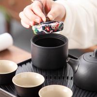 贝格帝 BGD-BXC08 便携旅行茶具套装 8件套 井栏茶壶200ml 茶叶罐150ml 品茗杯40ml 茶水仓21.5*21.5*10.2cm 礼盒22.5*22.5*11.5cm（单位：套）