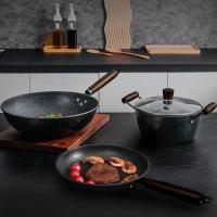 皖亭 WT-GJ-003 锅具三件套 炒锅+汤锅+煎锅 32cm+22cm+26cm 深灰色（单位：套）