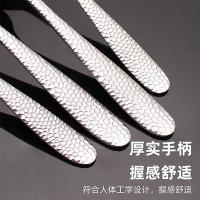 贝格帝 BGD-CJ04 锤纹不锈钢餐具 勺子19.7cm+勺子14.1cm+刀22.4cm+叉19.9cm（单位：套）不锈钢色