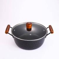 贝格帝 BGD-CTJ26 锅具三件套 炒锅30cm 汤锅26cm 煎锅26cm （单位：套） 黑色