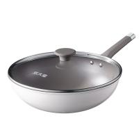 炊大皇（COOKER KING） CJ32CG 瓷晶炒锅 锅具 32cm  白色（单位：个）