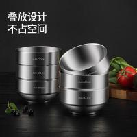 美厨（MAXCOOK） MCWA615 304不锈钢汤碗2只装 13CM*2 双层隔热 (单位:套) 不锈钢色