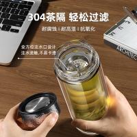 特美刻（TOMIC） TG80750 锤纹泡茶玻璃杯 360ML (单位：只)银本色