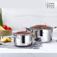 EKCO EK-ZJ0204ZX/KZ 尊爵豪华锅具两件套 汤锅22cm+奶锅16cm（单位：套）