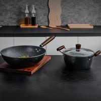 荣事达（Royalstar）  RSD043-FJ 麦饭石二件套 32cm+22cm （单位:套） 黑色