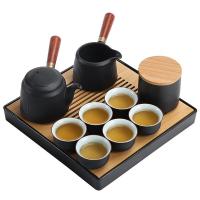 苏氏陶瓷（SUSHI CERAMICS） 茶盘茶托礼盒装 10件套 侧把壶250ml+公道杯210ml+茶杯50ml*6+茶叶罐200ml+干泡盘 （单位：套）