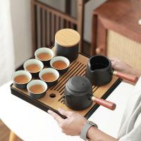 苏氏陶瓷（SUSHI CERAMICS） 茶盘茶托礼盒装 10件套 侧把壶250ml+公道杯210ml+茶杯50ml*6+茶叶罐200ml+干泡盘 （单位：套）