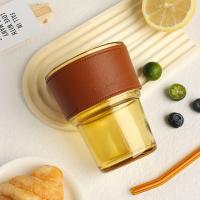 艾逸瑶选 CJ-21080 ins风便携玻璃吸管杯 400ml （单位：个） 琥珀色 新老包装发货