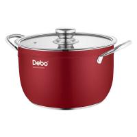 德铂（Debo） 不锈钢汤锅 DEP-DS310 26cm (单位:个) 红色
