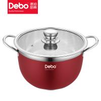 德铂（Debo） 不锈钢汤锅 DEP-DS310 26cm (单位:个) 红色