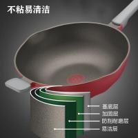 苏泊尔（SUPOR） NC34WA3 火红点钛磨力不粘炒锅 直径：32.1-34cm 材质：铝 (单位：个) 红色