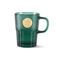 星巴克（STARBUCKS） 11128255 女神铭牌玻璃杯 400ml（单位：个）墨绿色